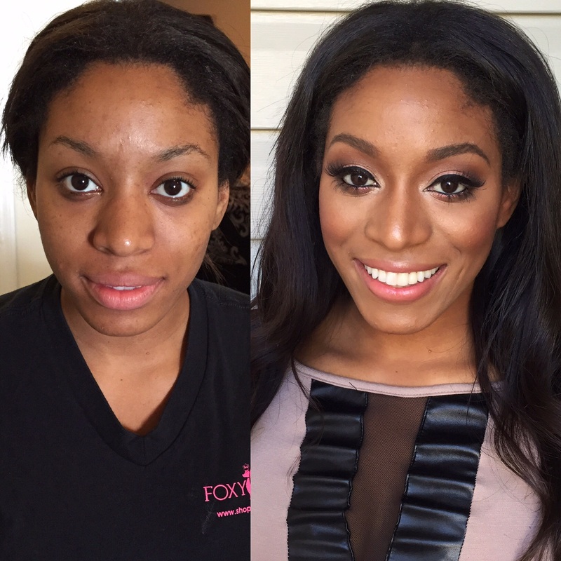 & contouring before & after - Charlotte NC Makeup Artist, Bridal Makeup & Hair, Wedding Makeup & Hair, Beauty Services, Airbrush Makeup, Artist, Charlotte makeup artist, Corporate makeup artist,